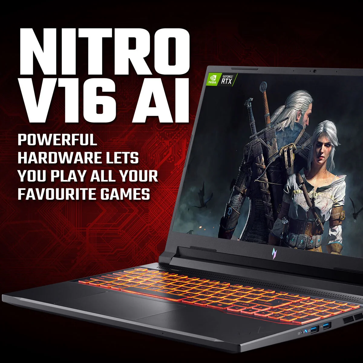 Acer Nitro V16 AI, AMD Ryzen 7, 16GB RAM, 1TB SSD, NVIDIA GeForce RTX 5070, 16 Inch Gaming Laptop, NH.QYYEK.002 - Image 2