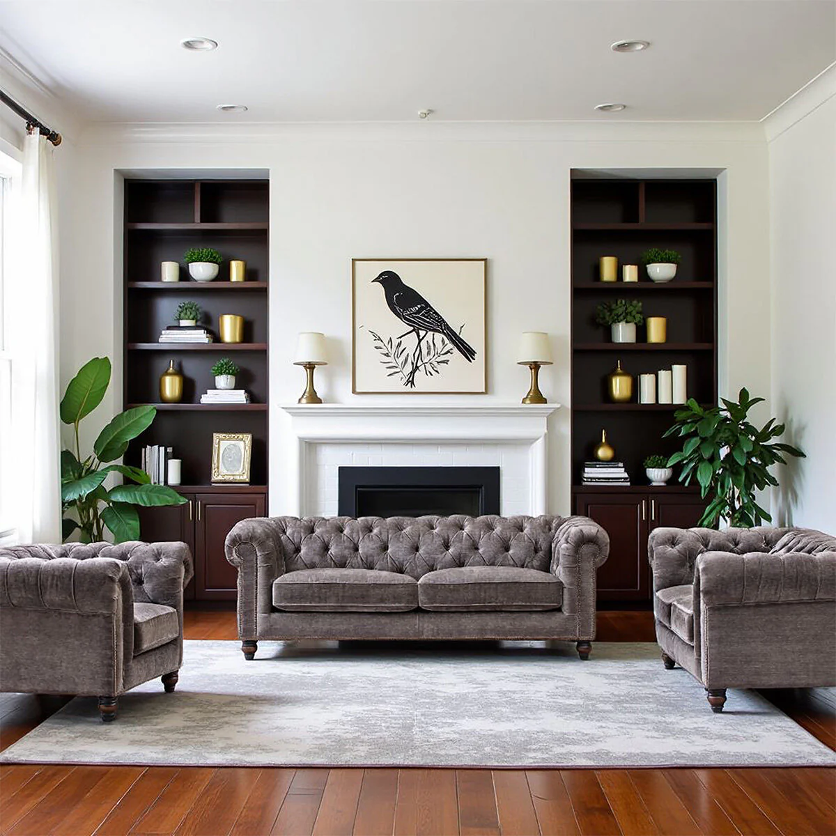Allington Grey Fabric Chesterfield Armchair - Image 7