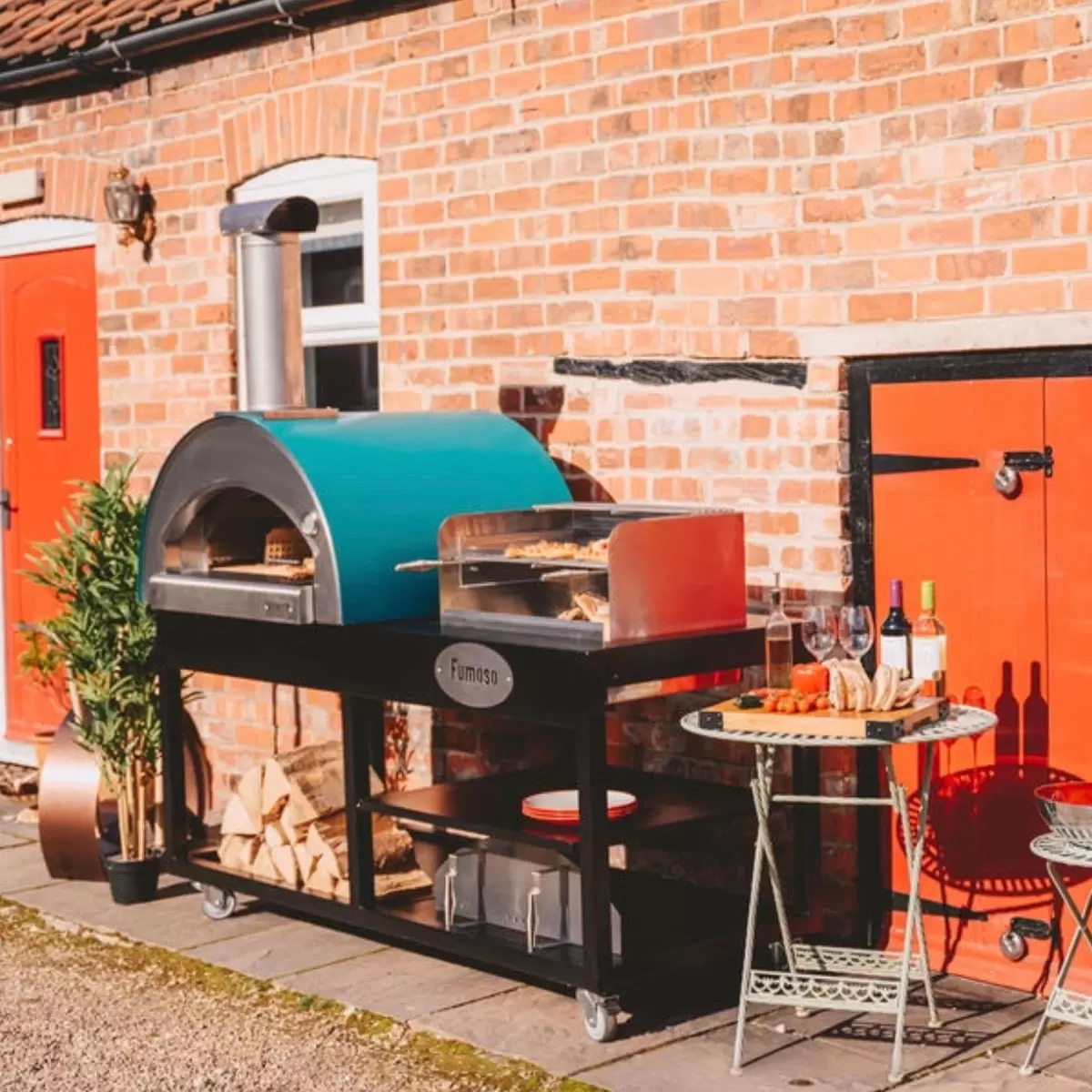 Alpha Pro Grande Fumoso Wood-Fired Pizza Oven and BBQ Grill Bundle in 4 Colours + Cover - Image 3
