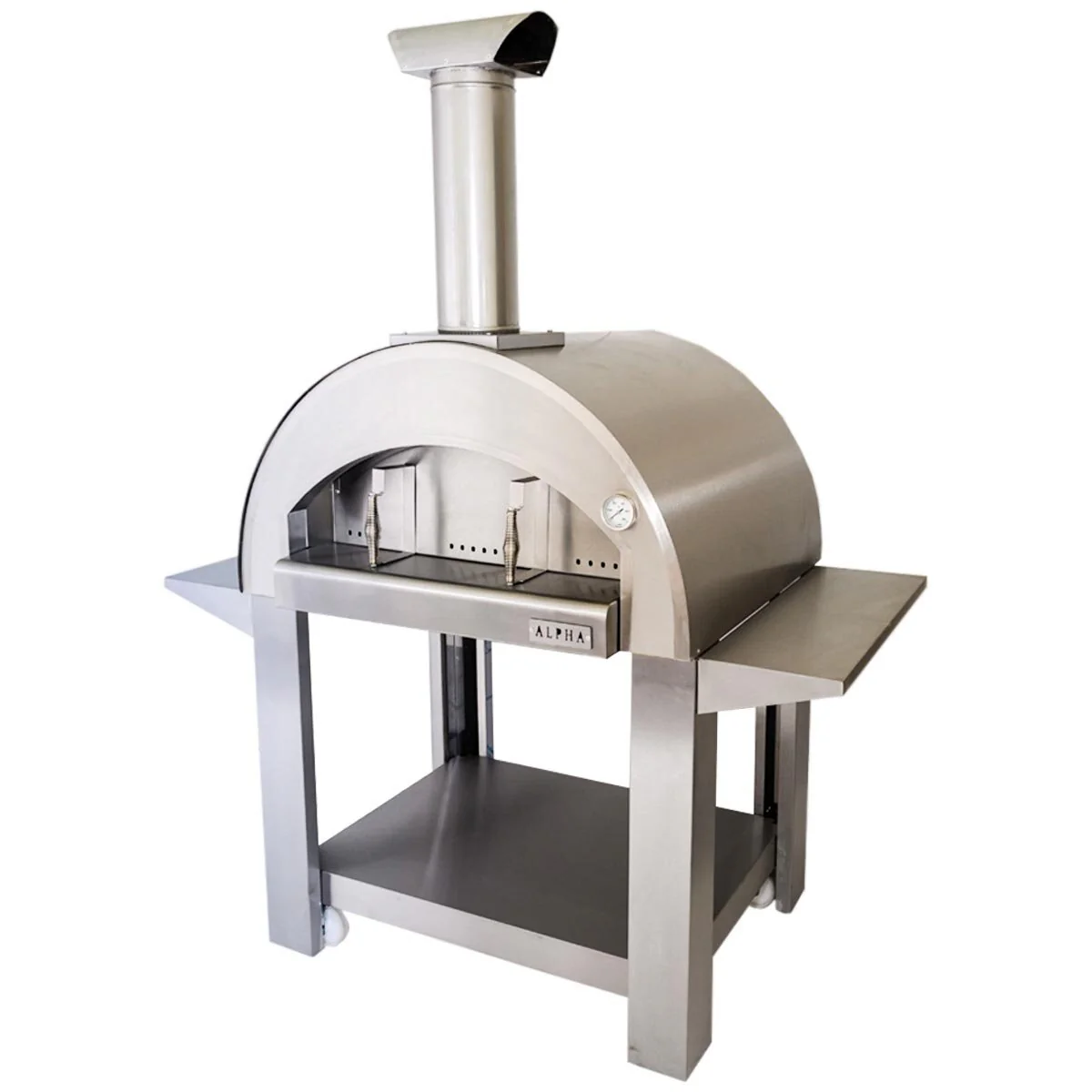 Alpha Pro Grande Wood-Fired Pizza Oven Bundle in Stainless Steel + Cover - Image 7