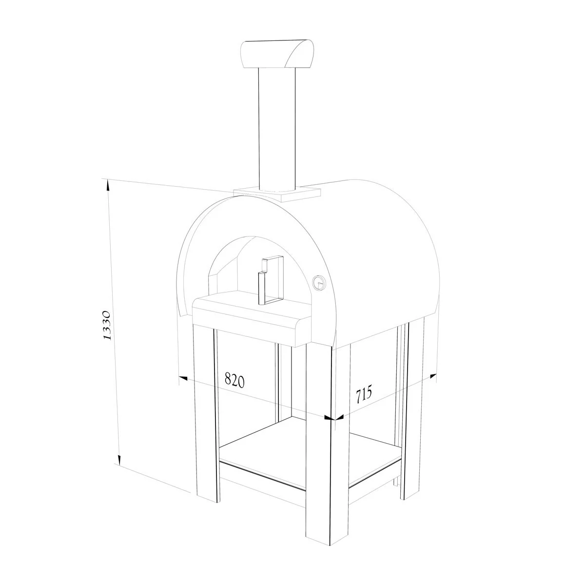 Alpha Pro Piccolo Wood-Fired Pizza Oven Bundle in Anthracite Grey + Cover - Image 2