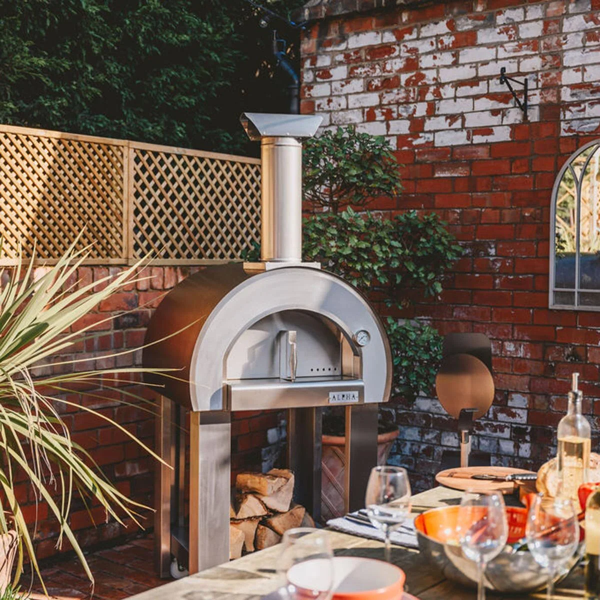 Alpha Pro Piccolo Wood-Fired Pizza Oven Bundle in Antique Copper + Cover - Image 4
