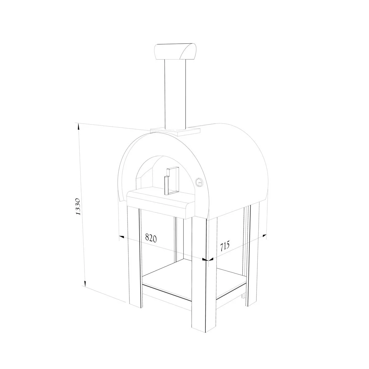 Alpha Pro Piccolo Wood-Fired Pizza Oven Bundle in Stainless Steel + Cover - Image 2
