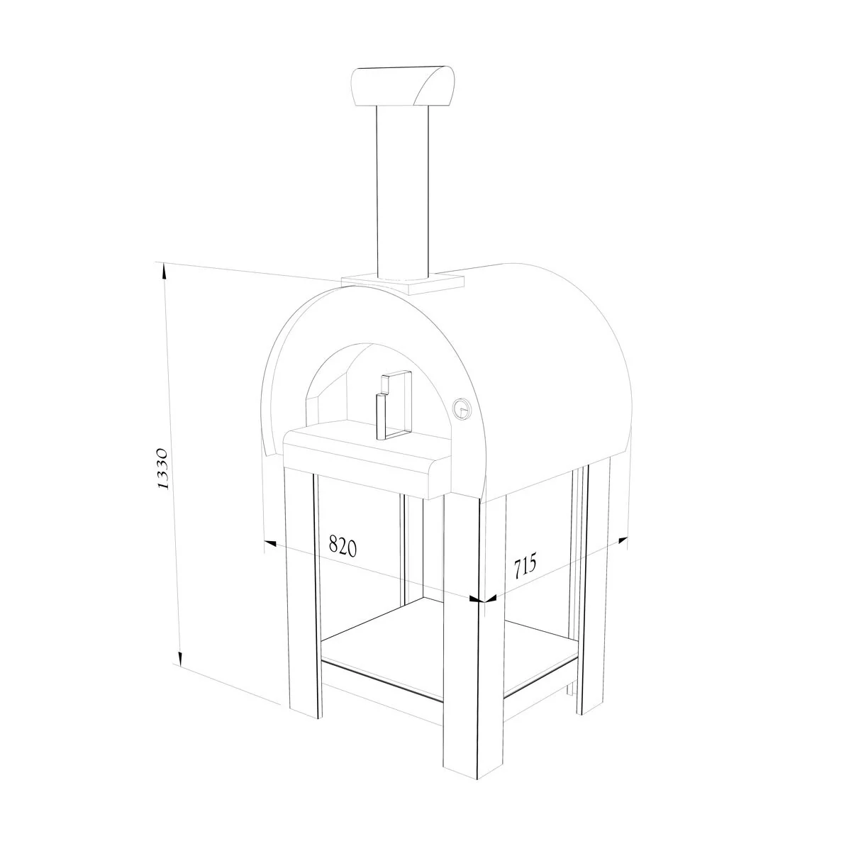 Alpha Pro Piccolo Wood-Fired Pizza Oven Bundle in Teal Blue + Cover - Image 2
