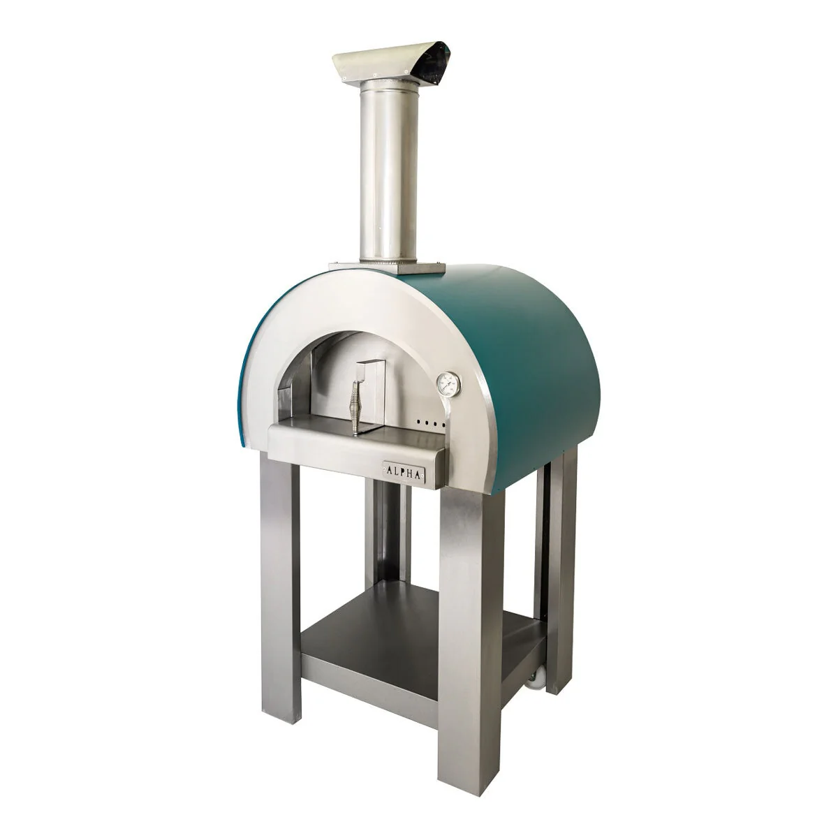 Alpha Pro Piccolo Wood-Fired Pizza Oven Bundle in Teal Blue + Cover - Image 7