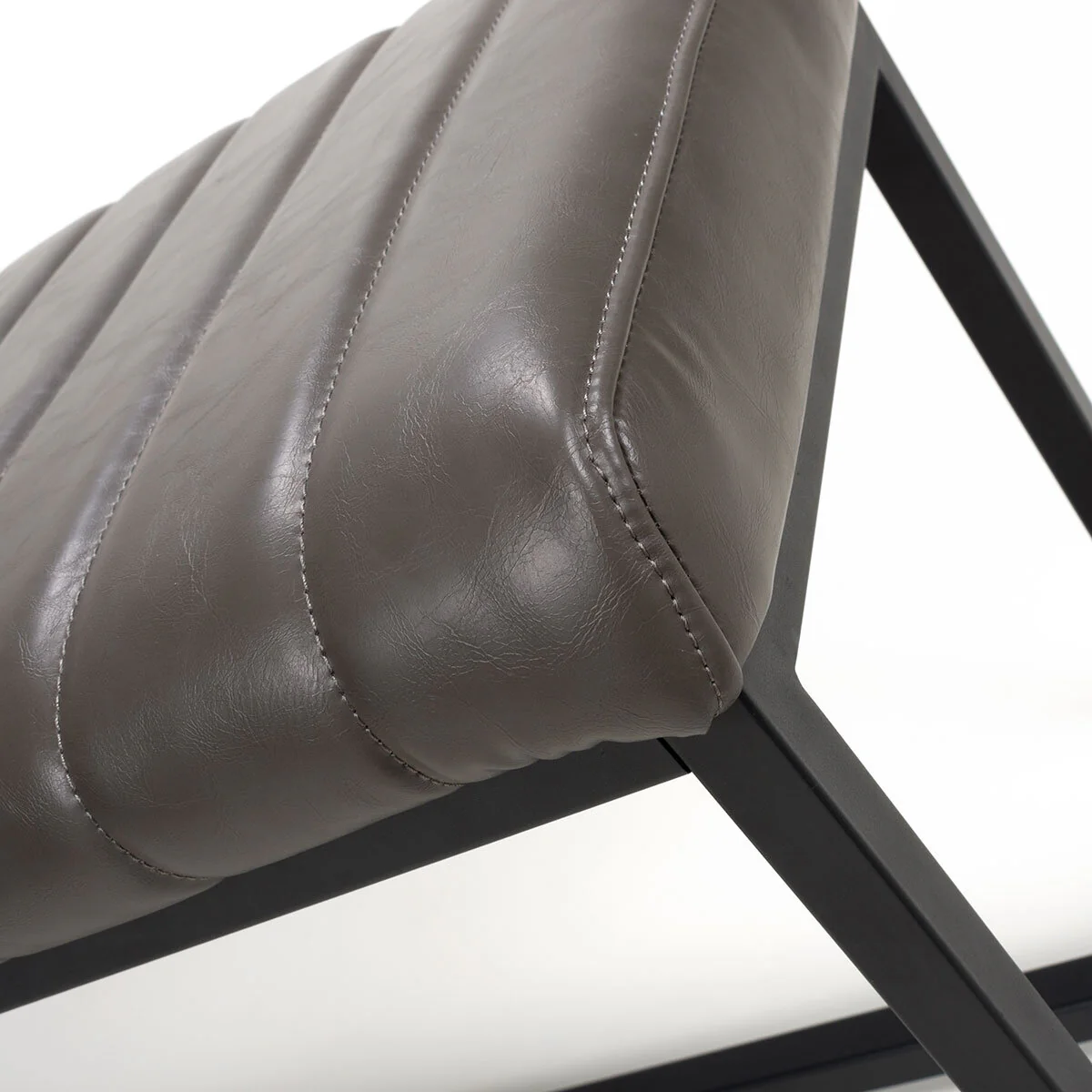 Archer Grey Faux Leather Dining Bench - Image 5