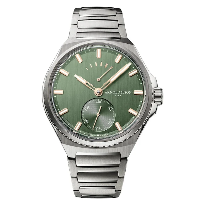 Arnold And Son Heritage Automatic Men’s Watch with Green Material Dial, Titanium Case, 100m Water Resistant / 1LTAT.F01A.N001U
