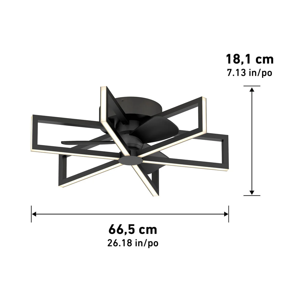 Artika Swirl 26" (66.5cm) Fan Light with Remote Control - Image 2