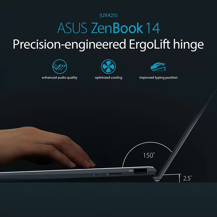 ASUS ZenBook, Intel Core i5, 8GB RAM, 256GB SSD, 14 Inch Laptop, UX425EA-KI691W - Image 8