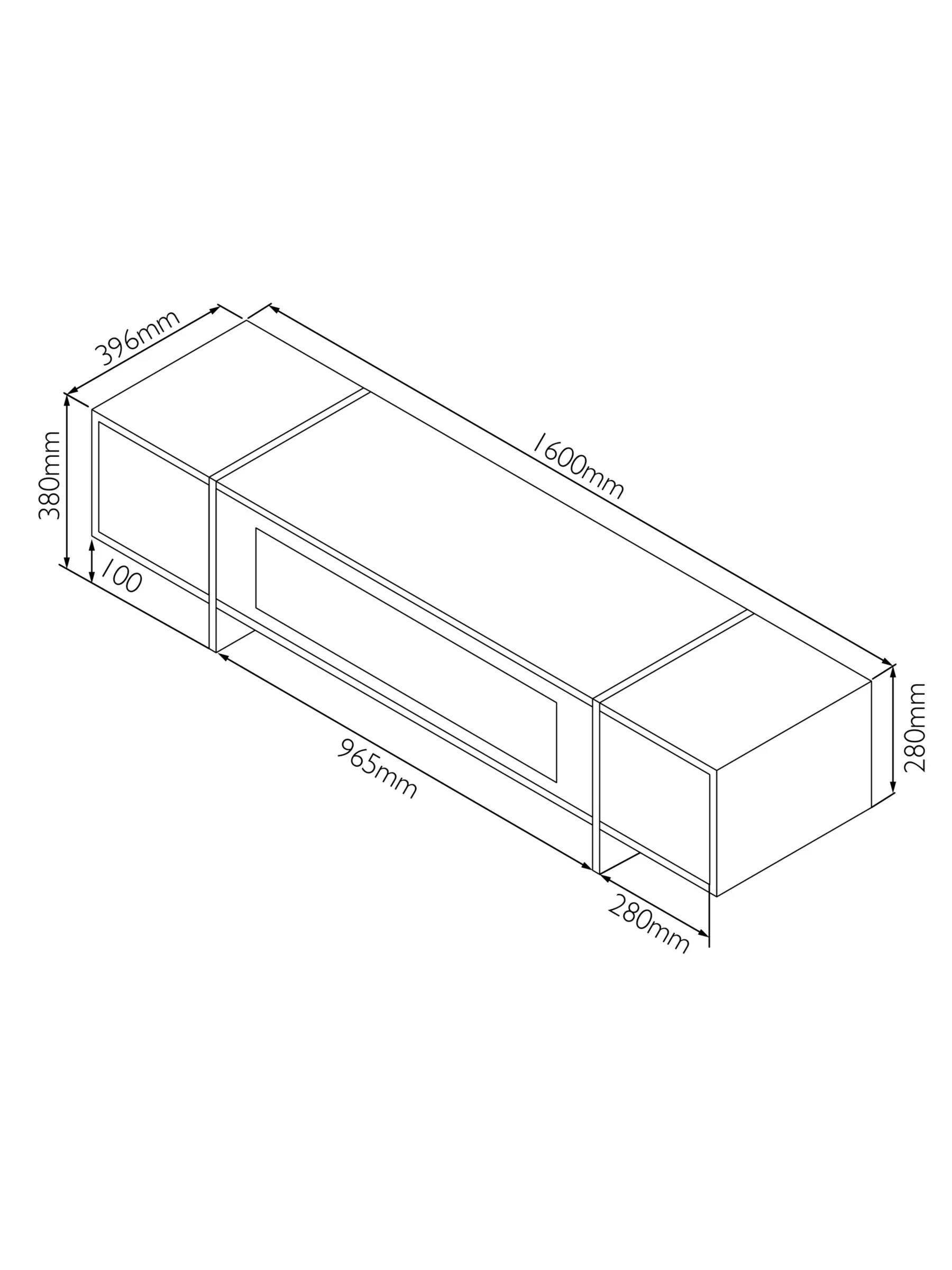 AVF Edge ED160 TV Stand for TVs up to 84", Walnut/Black - Image 10