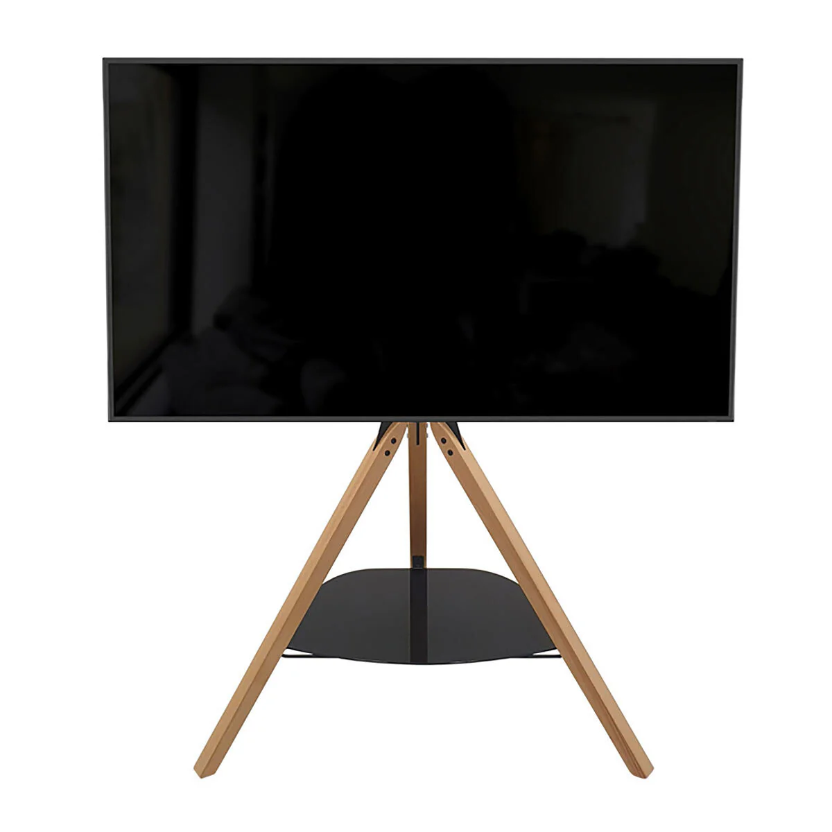 AVF Hoxton Tv Stand Tv's 65" Light Wood 200 500 Glass Shelf Cable Management Media - Image 4
