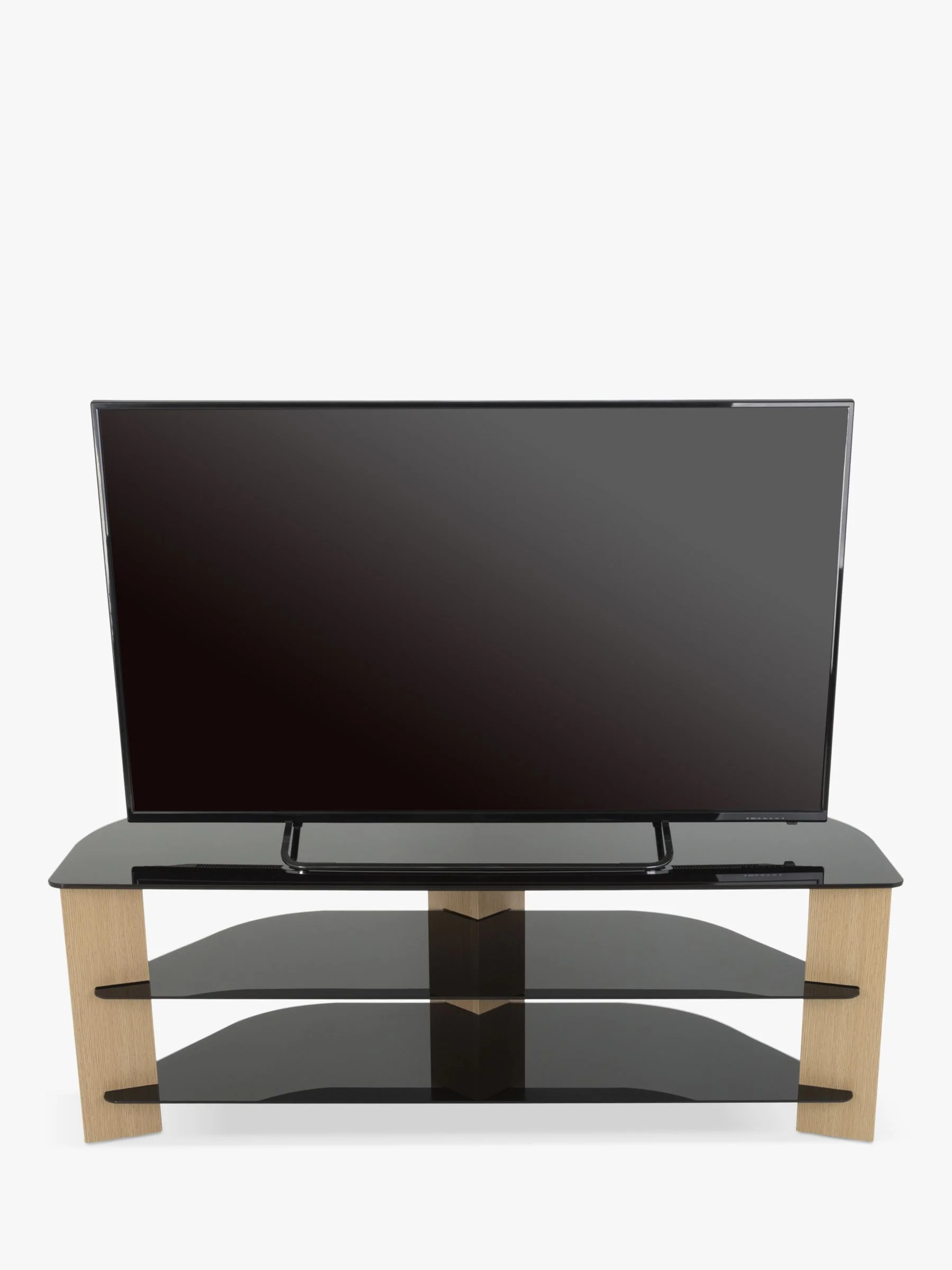 AVF Varano 1300 Corner TV Stand for TVs up to 65", Oak/Black Glass - Image 7