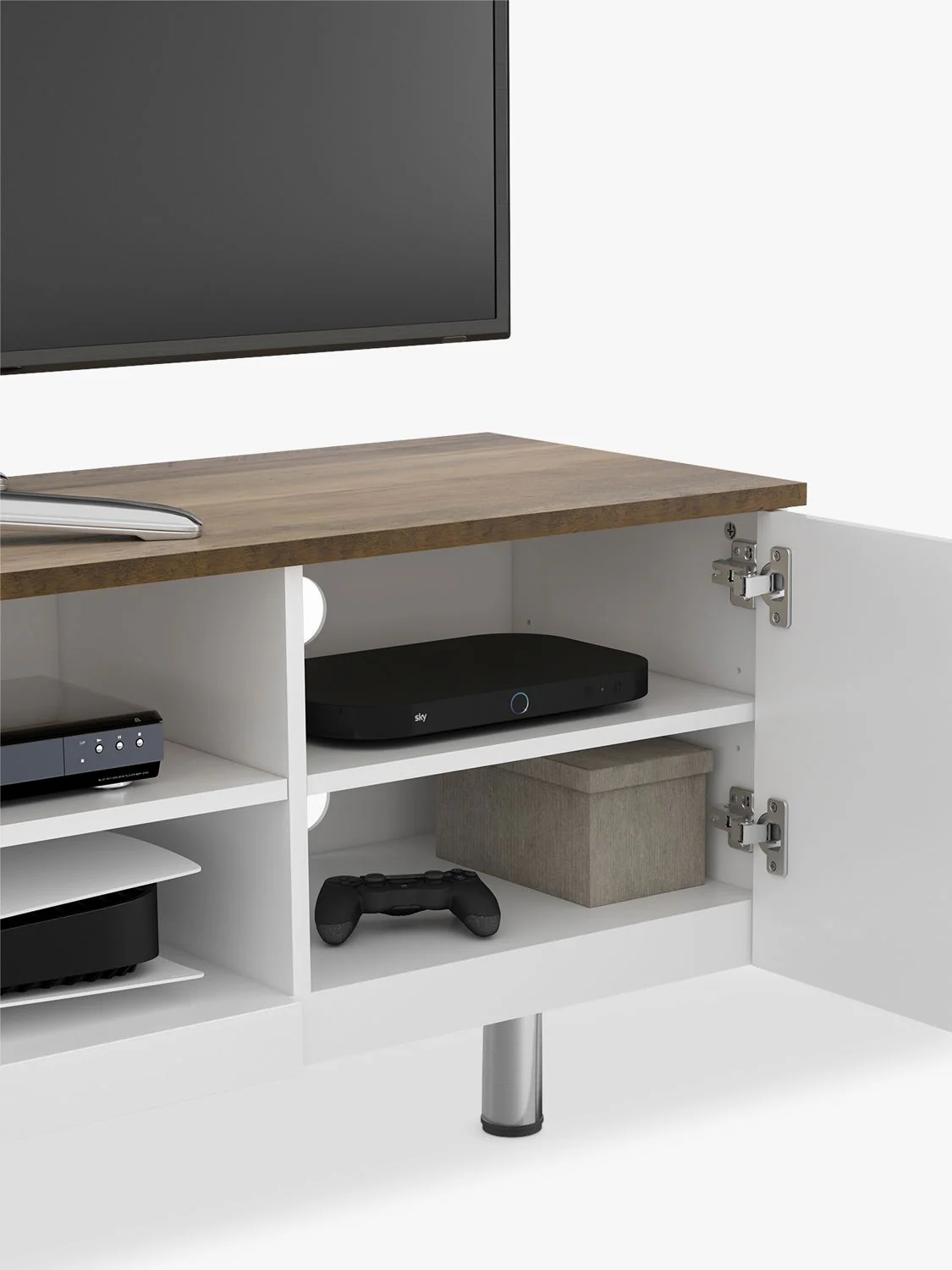 AVF Whitesands 1200 TV Stand for TVs up to 60”, Oak White - Image 5