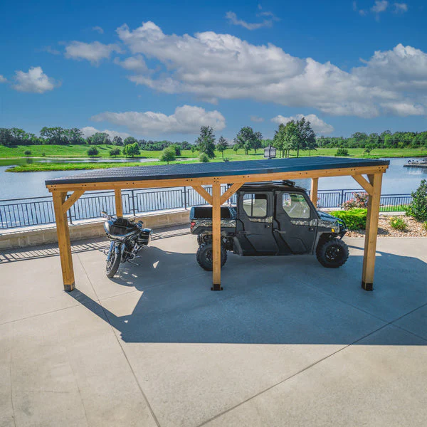 TieDex Garden Structures Sideyard Discover 6.1m x 3.7m Kingsport Carport – Heavy-Duty Steel Roof Shelter for Cars, SUVs & Outdoor Storage, All-Weather Resistant, Rust-Resistant Frame, Sturdy Driveway or Garden Cover - Image 4