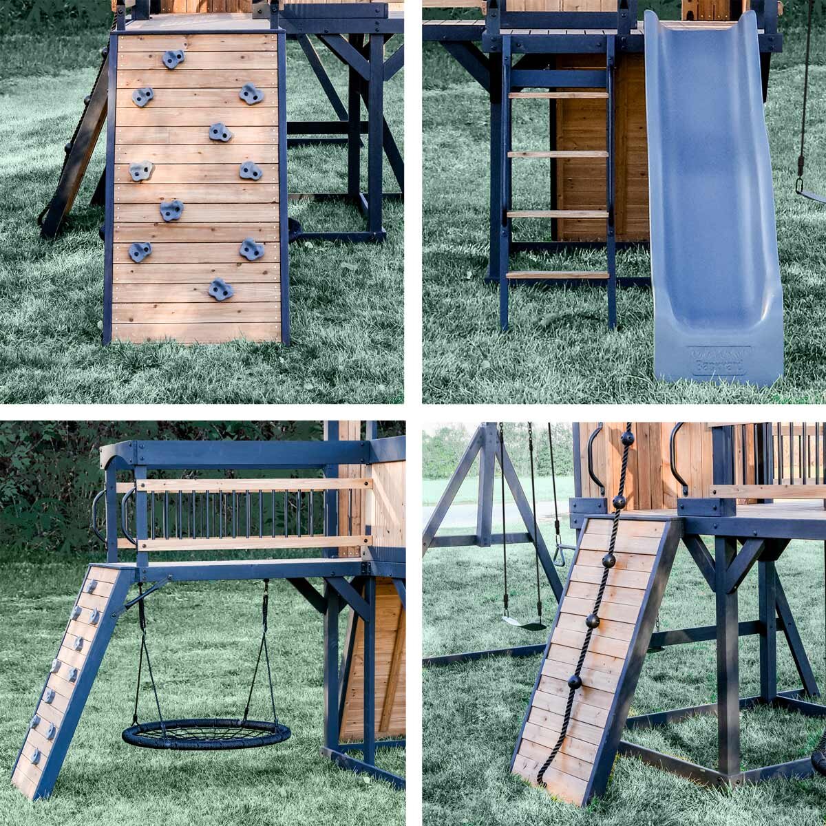 Backyard Discovery Timber Crossing Wooden Playcentre and Swing Set (3-10 Years) - Image 3