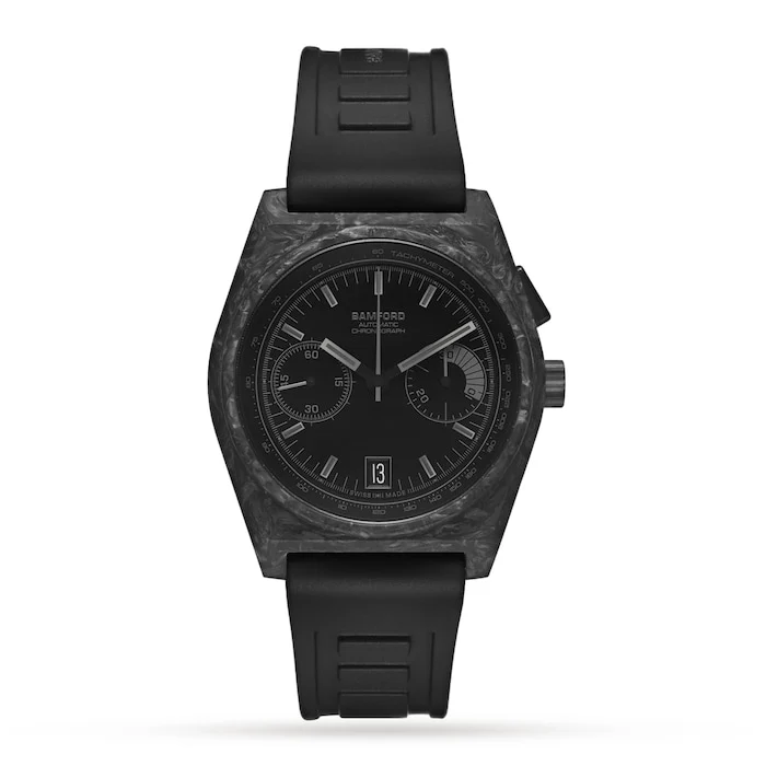 Bamford Automatic Men’s Watch with Black Material Dial, 100m Water Resistant / B347-CF-BLK-PREDATOR