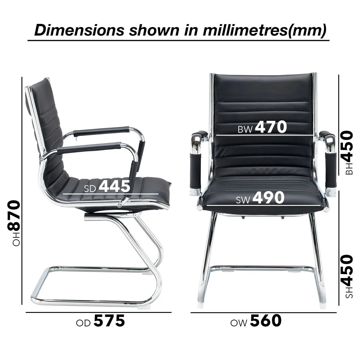 Bari Cantilever Visitors Chair - Image 2