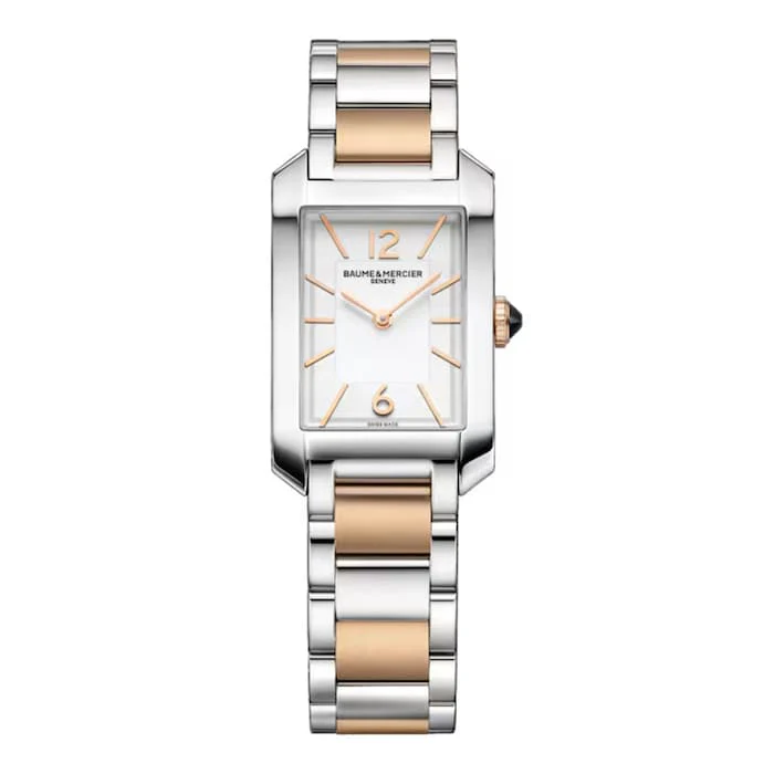 Baume & Mercier Hampton Quartz 35mm X 22mm Ladies Watch White Luxury Watch Swiss Made High Precision Movement M0A10751