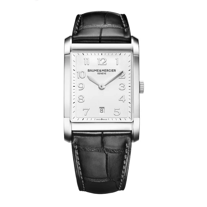 Baume & Mercier Quartz 42mm Men’s Watch with White Material Dial, Stainless Steel Case, 50m Water Resistant / M0A10154