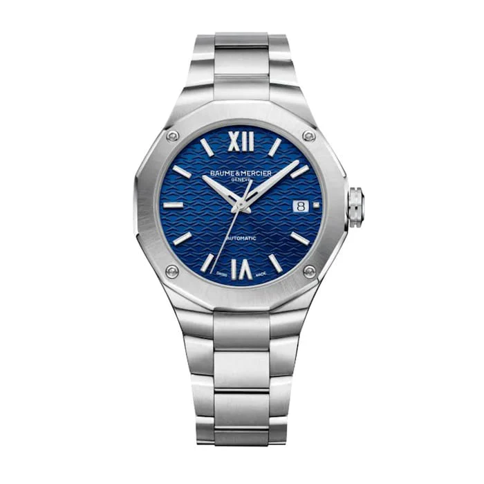 Baume & Mercier Riviera 36mm Unisex Watch Blue Luxury Watch Swiss Made High Precision Movement M0A10679