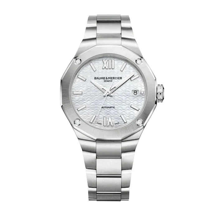 Baume & Mercier Riviera 36mm Unisex Watch Mother Of Pearl Luxury Watch Swiss Made High Precision Movement M0A10663