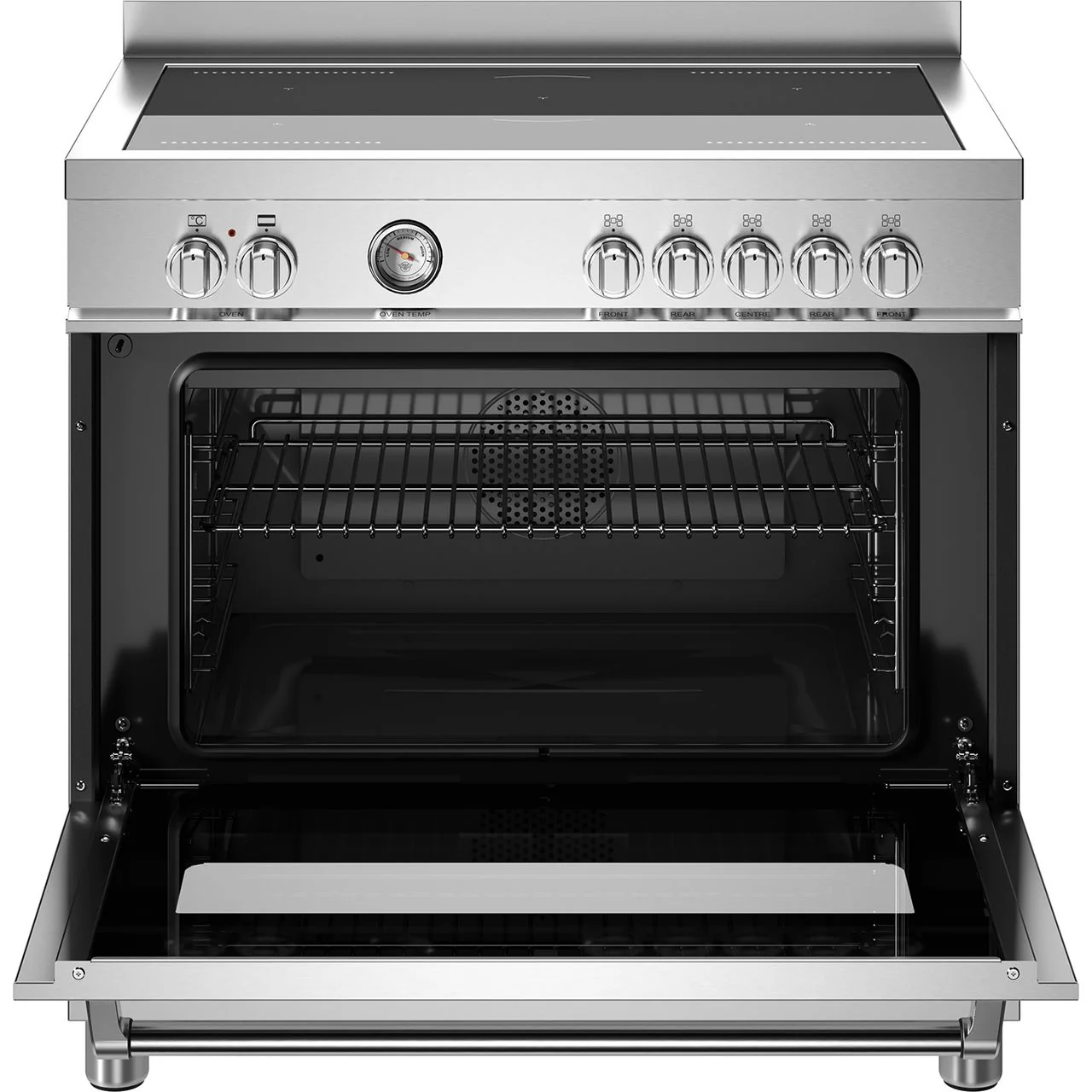 Bertazzoni Master Series MAS95I1EXC Electric Range Cooker - Stainless Steel Single Door Open - Image 2