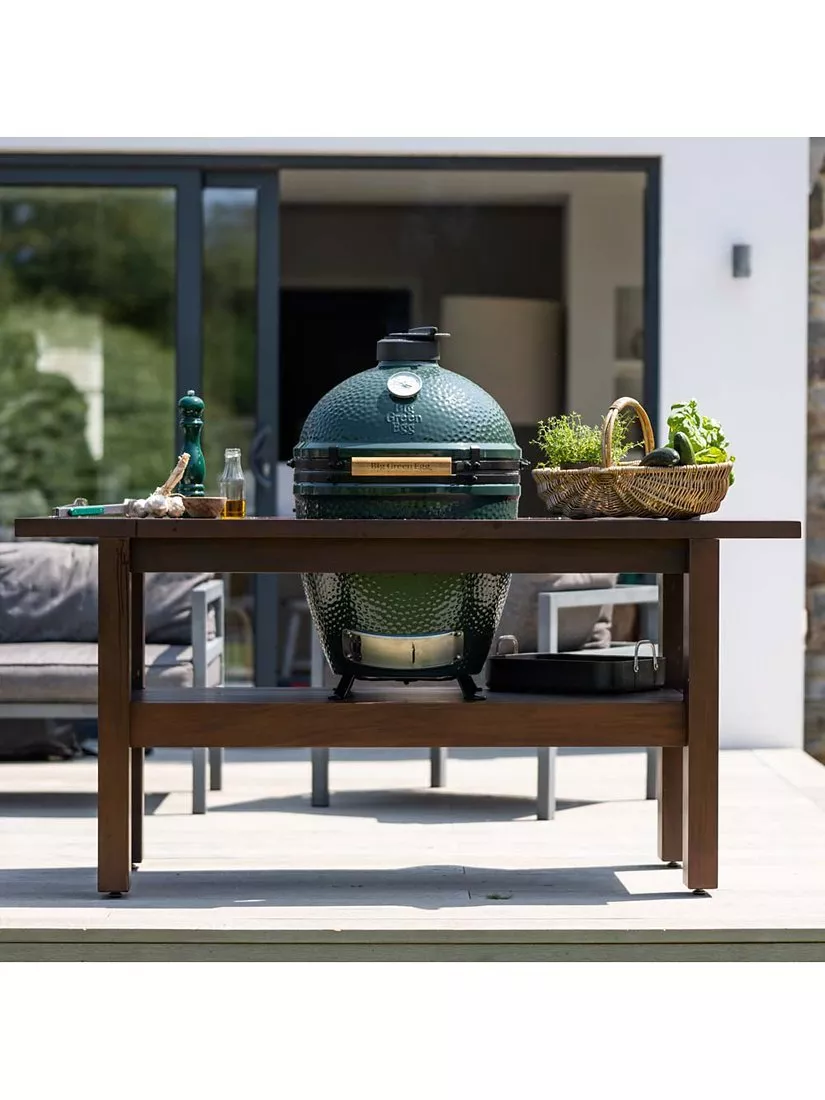 Big Green Egg Large Egg BBQ & Mahogany Wood Table Bundle with ConvEGGtor & Cover - Image 5