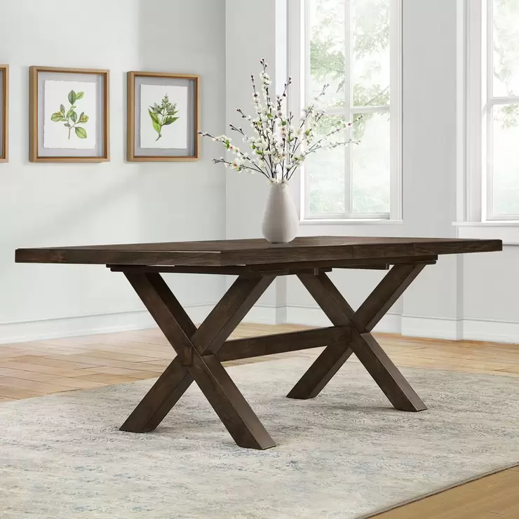 Blakely Extending Dining Table + 6 Cross Back Chairs, Seats 4-6 - Image 6