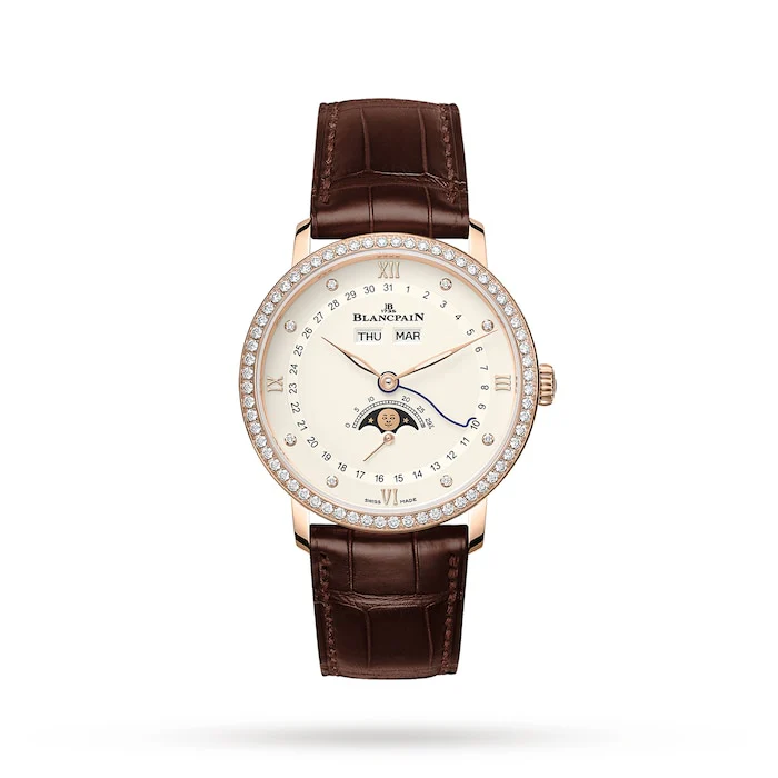 Blancpain Automatic 38mm Men’s Watch with White Material Dial, Gold Case, 30m Water Resistant / 6264-2987-55B