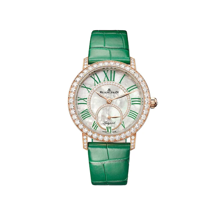 Blancpain Ladybird Colours 34.9mm 18ct Red Gold Ladies Watch Forest Green Luxury Watch 3661A-2954-55A