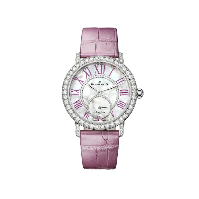 Blancpain Ladybird Colours 34.9mm 18ct White Gold Ladies Watch Lilac Luxury Watch Swiss Made 3661 1954 55A