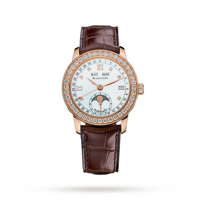 Blancpain Ladybird Quantieme Complet 34mm Ladies Watch Mother Of Pearl Luxury Watch 2360-2991A-55A