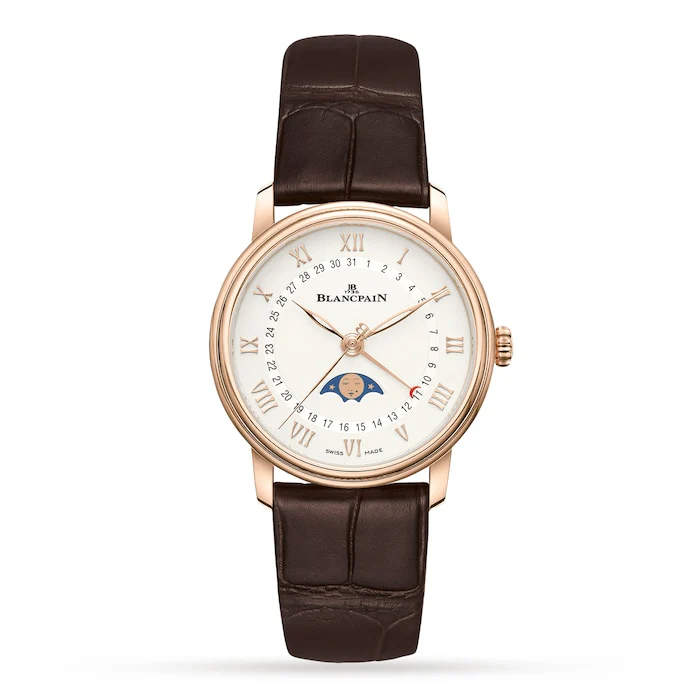 Blancpain Villeret Quantieme Phases de Lune 33mm Ladies Watch Cream Luxury Watch Swiss Made 6126-3642-55A