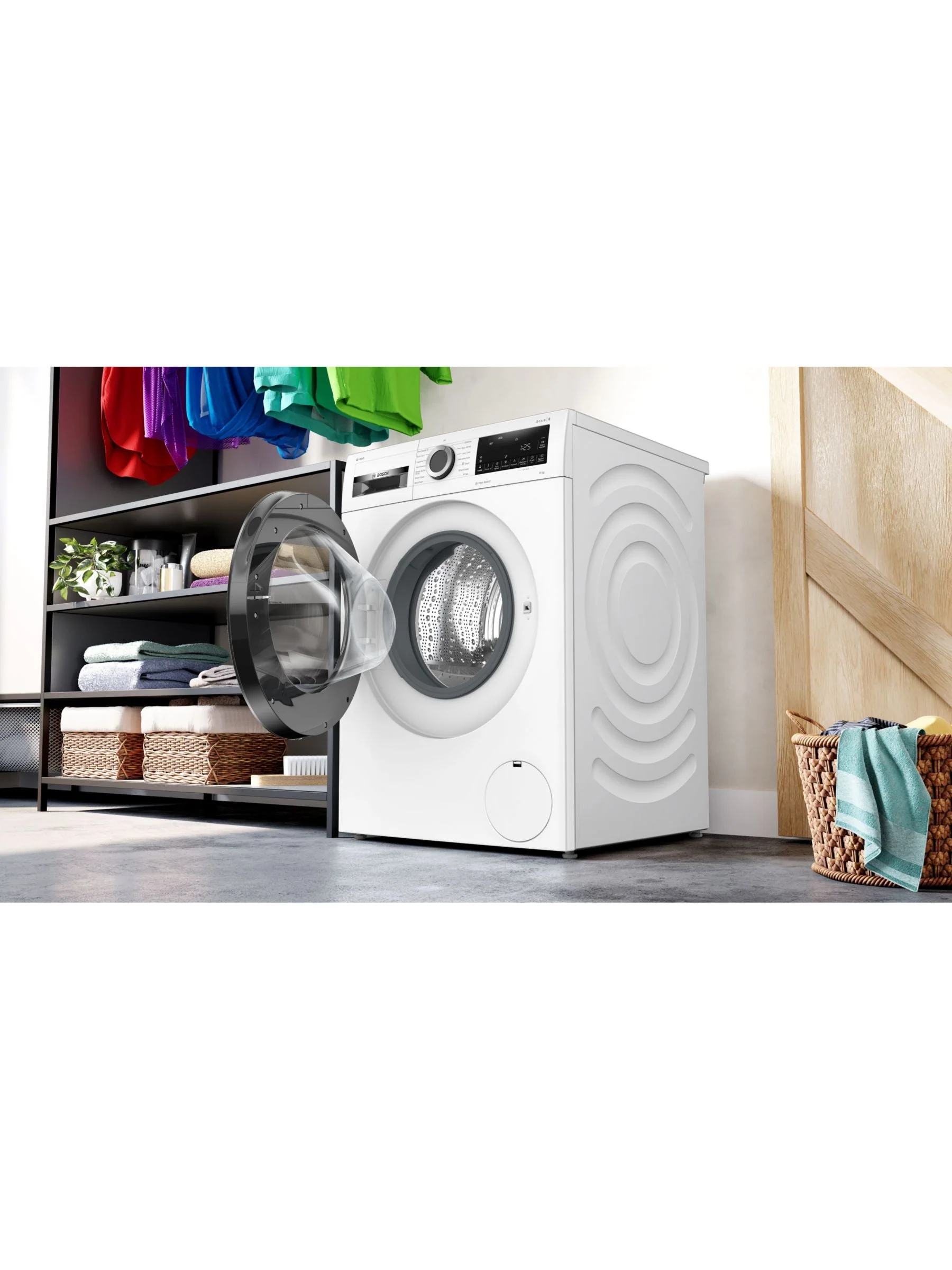 Bosch Series 6 WGG244F9GB Freestanding Washing Machine, 9kg Load, 1400rpm Spin, White Intelligent Dosing System i-DOS - Image 4