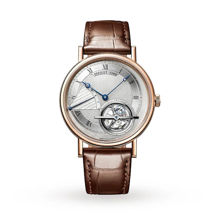 Breguet 41mm Men’s Watch with Silver Material Dial, Gold Case, 30m Water Resistant / 5377BR129WU