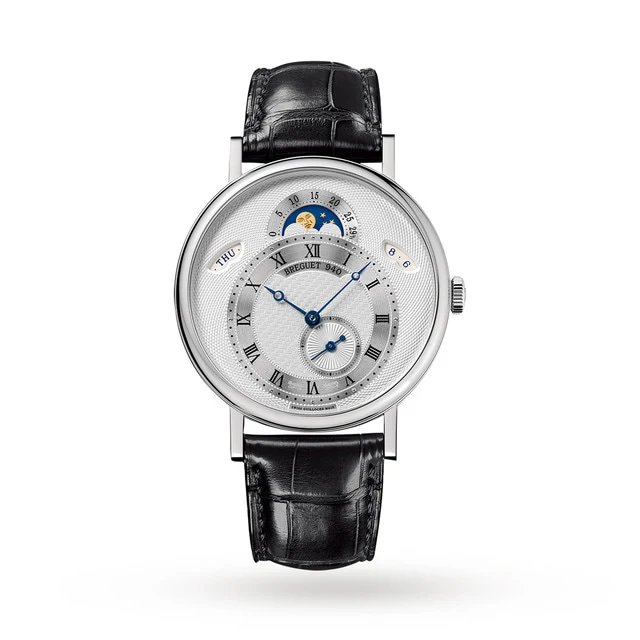 Breguet Automatic 39mm Men’s Watch with Silver Material Dial, Gold Case, 30m Water Resistant / 7337BB/1E/9V6