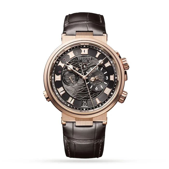 Breguet Automatic 40mm Men’s Watch with Grey Material Dial, Gold Case, 50m Water Resistant / 5547BR/G3/9ZU