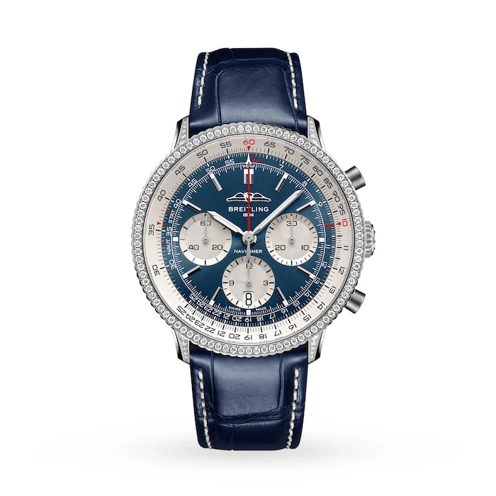 Breitling Automatic 41mm Men’s Watch with Blue Material Dial, Stainless Steel Case, 30m Water Resistant / AB0139631C1P1