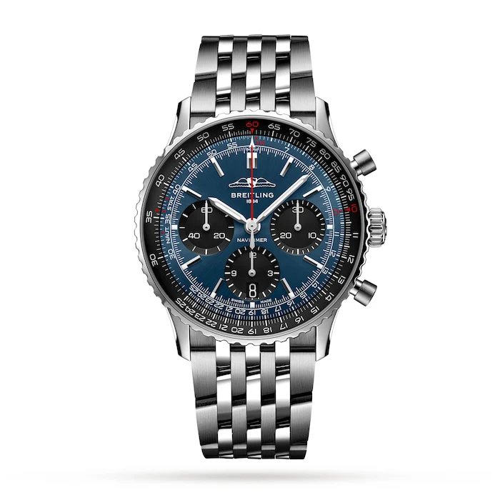 Breitling Automatic 41mm Men’s Watch with Blue Material Dial, Stainless Steel Case & Bracelet, 300m Water Resistant / AB0139241C1A1