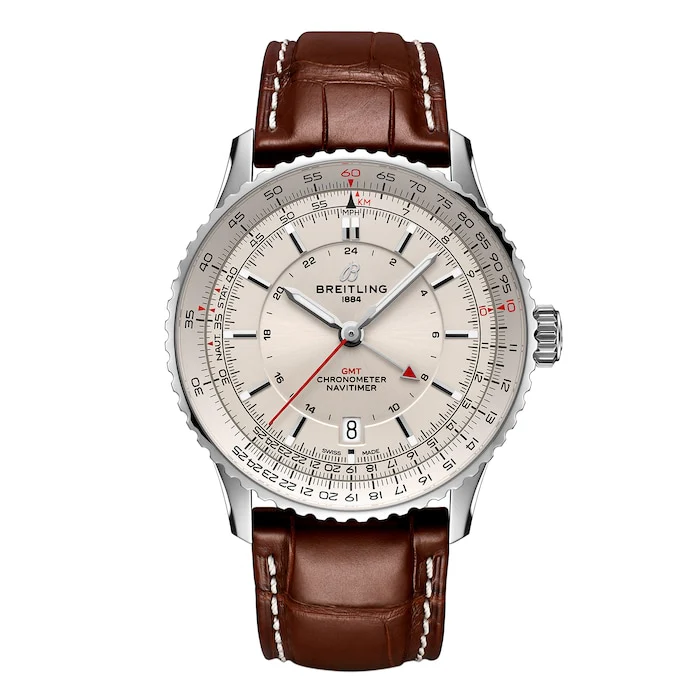 Breitling Automatic 41mm Men’s Watch with Silver Material Dial, Stainless Steel Case, 30m Water Resistant / A32310211G1P1