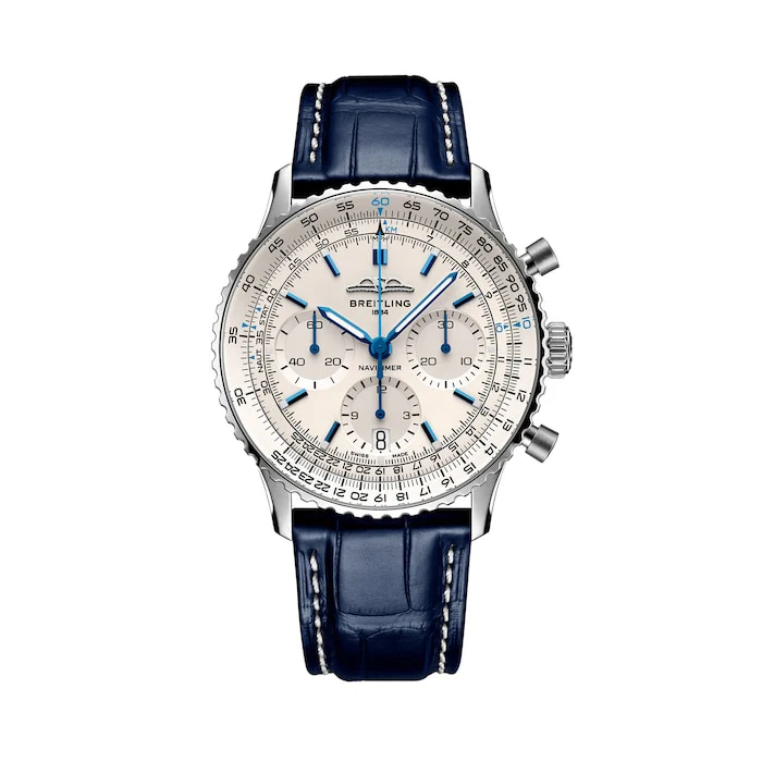 Breitling Automatic 41mm Men’s Watch with Silver Material Dial, Stainless Steel Case, 30m Water Resistant / AB0139A71G1P1