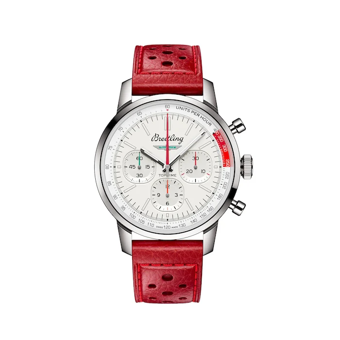 Breitling Automatic 41mm Men’s Watch with White Material Dial, Stainless Steel Case, 100m Water Resistant / AB01766A1A1X1