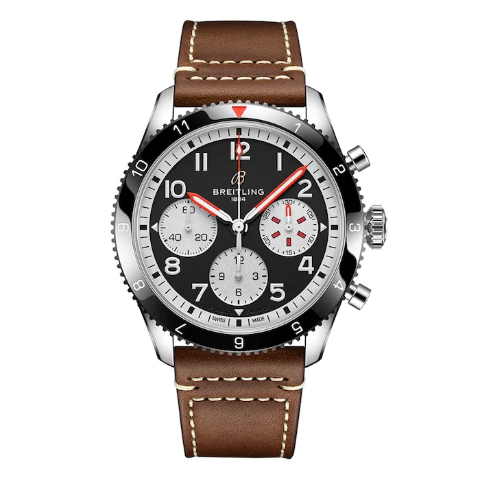Breitling Automatic 42mm Men’s Watch with Black Material Dial, Stainless Steel Case, 100m Water Resistant / Y233801A1B1X1