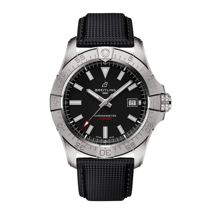 Breitling Automatic 42mm Men’s Watch with Black Material Dial, Stainless Steel Case, 300m Water Resistant / A17328101B1X1