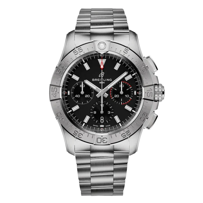 Breitling Automatic 42mm Men’s Watch with Black Material Dial, Stainless Steel Case & Bracelet, 300m Water Resistant / AB0146101B1A1