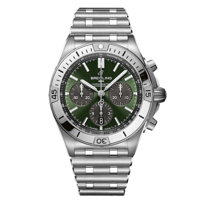 Breitling Automatic 42mm Men’s Watch with Green Material Dial, Titanium Case, 200m Water Resistant / EB01341A1L1E1