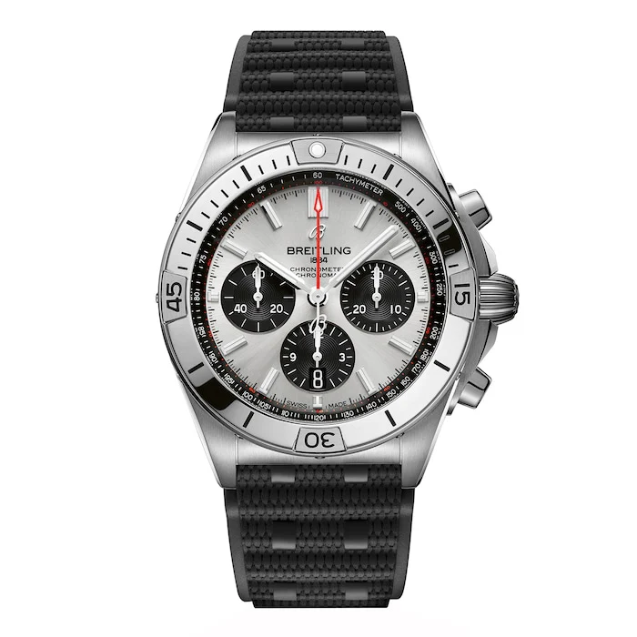 Breitling Automatic 42mm Men’s Watch with Silver Material Dial, Stainless Steel Case, 200m Water Resistant / AB0134101G1S2