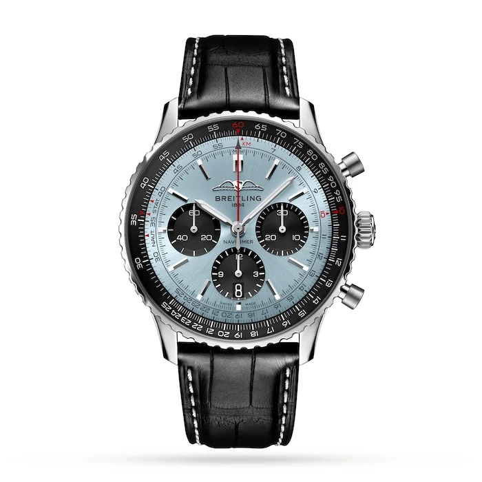 Breitling Automatic 43mm Men’s Watch with Blue Material Dial, Stainless Steel Case, 30m Water Resistant / AB0138241C1P1