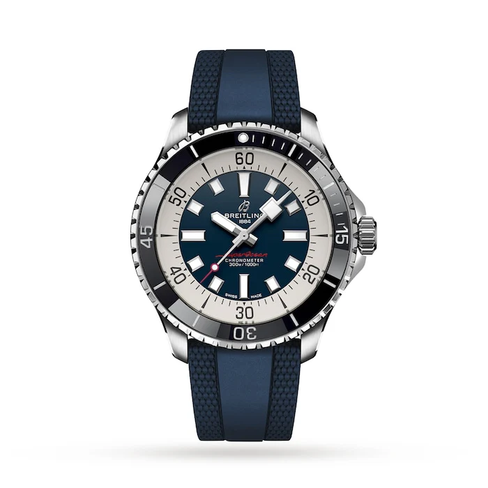 Breitling Automatic 44mm Men’s Watch with Blue Material Dial, Stainless Steel Case, 000m Water Resistant / A17376211C1S1