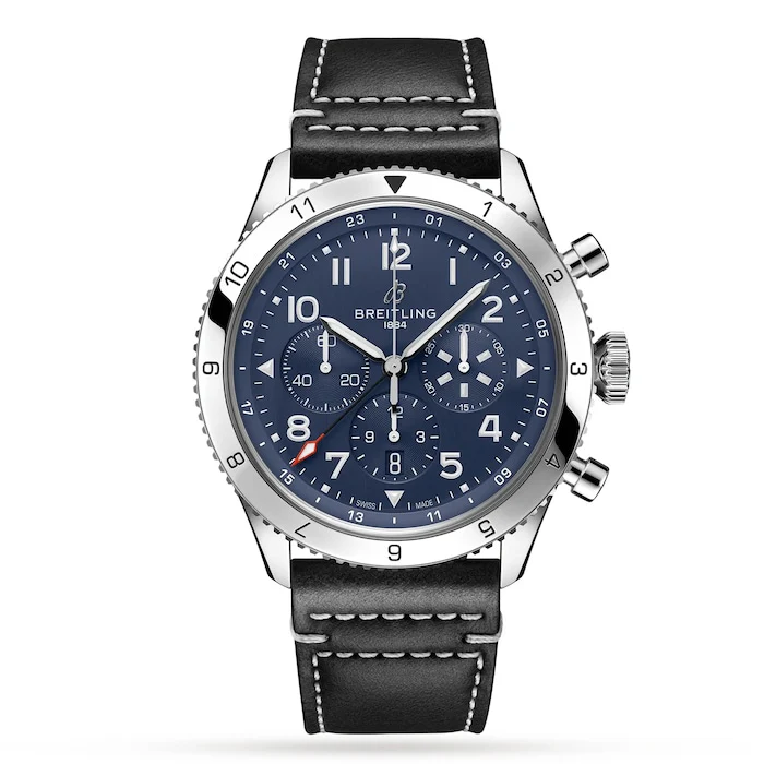 Breitling Automatic 46mm Men’s Watch with Blue Material Dial, Stainless Steel Case, 100m Water Resistant / AB04451A1C1X1